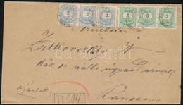 1884 Távolsági Ajánlott Levél 2 X 2kr + 3 X 3kr Bérmentesítéssel 'PETROVOSZELLO', Eltérő Méretű 2kr-osok, Az Első 24 Mm  - Other & Unclassified