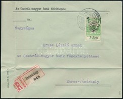 Nagyvárad 1920 Ajánlott Levél 'SZATMÁRHEGY' 'MAROS VÁSÁRHELY'  Bodor Vizsgálójellel - Other & Unclassified