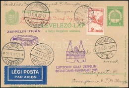 1931 Zeppelin Levelezőlap Ostseejahr-Rundfahrt Levelezőlap 'BUDAPEST' - 'KOBENHAVN' - Otros & Sin Clasificación