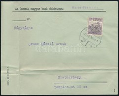 Kolozsvár 1920 Arató 15b Levélen Marosvásárhelyről Szatmárhegyre,  Bodor Vizsgálójellel - Other & Unclassified