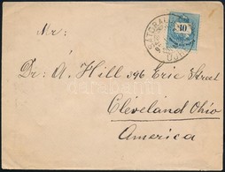 1892 Színesszámú 10kr Levélen Az USA-ba 'SÁTORALJA ÚJHELY' -'CLEVELAND OHIO' - Sonstige & Ohne Zuordnung