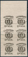 (*) Nyugat-Magyarország VII. 1921 2,50K Vágott Próbanyomat ívszéli Hatostömb - Sonstige & Ohne Zuordnung