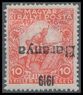 * Baranya I. 1919 Hadisegély (III.) 10f Fordított Felülnyomással, Mirtl Garancia Bélyegzéssel (22.000) - Otros & Sin Clasificación