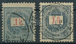 O 1889 1Ft Elfogazott Bélyeg, Közel álló Szám: A Számjegy és A Betű Távolsága ~0,8 Mm, Nagyon Ritka! + Támpéldány - Otros & Sin Clasificación