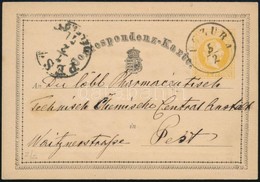 ~1871 Díjjegyes Levelezőlap '(K)UCZURA' (Gudlin 300 Pont) - Pest - Other & Unclassified