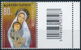 ** 2010 Karácsony 80Ft Jobb Oldali Vonalkódos Mezővel (10.000) / Mi 5487 Stamp With Barcode On Blank Field - Other & Unclassified