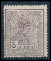 1909 Turul 5K 2. Vízjelállás újragumizott Bélyeg / Regummed (*31.000) - Otros & Sin Clasificación