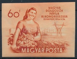 ** 1954 MDP Kongresszus Vágott Bélyeg (8.000) - Otros & Sin Clasificación