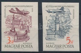 ** 1958 40 éves A Magyar Repülőbélyeg Vágott Sor (5.000) - Otros & Sin Clasificación