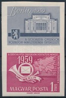 ** 1959 A Szocialista államok Közlekedésügyi Minisztereinek értekezlete (II.) - Berlin Vágott Bélyeg Felső Szelvénnyel   - Otros & Sin Clasificación