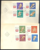 1963 Téli Olimpia Vágott Sor 2 FDC-n (3.500) - Other & Unclassified