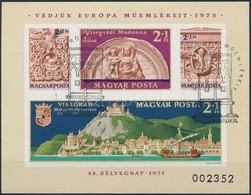 O 1975 Bélyegnap (48.) - Visegrádi Emlékművek Vágott Blokk (20.000) - Other & Unclassified