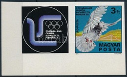 ** 1975 Postagalamb Olimpia ívsarki Vágott Szelvényes Bélyeg - Sonstige & Ohne Zuordnung