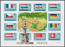 ** 1977 Európai Transzkontinentális Vízi Útja: A Duna-Majna-Rajna Vágott Blokk (25.000) - Other & Unclassified