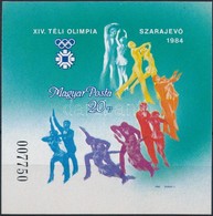 ** 1983 Téli Olimpia (VII.) - Szarajevó Vágott Sor ívszéli 7-es Csíkban + Vágott Blokk (8.000) - Sonstige & Ohne Zuordnung