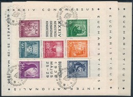 O 1938 3 Db Vegyes Minőségű Eucharisztikus Blokk (27.000) - Sonstige & Ohne Zuordnung
