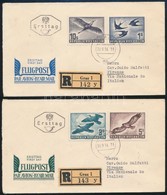 Ausztria 1956 Madarak III. Mi 984-987 2 Db FDC-n Olaszországba (Mi EUR 700.-+++) - Other & Unclassified