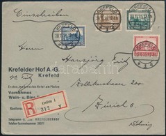 Deutsches Reich 1930 Nothilfe Teljes Sor Ajánlott Levélen Svájcba - Other & Unclassified