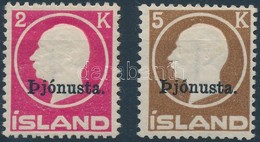 ** Izland 1922 Hivatalos Bélyeg Sor Mi 41 I-42 (Mi 42 Halvány  Rozsdafolt / Light Stain) (Mi EUR 740,-) - Sonstige & Ohne Zuordnung