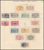 * O 1874-1919 Svéd Hivatalos és Portó Bélyegek 4 Albumlapon (Mi EUR 330,-) - Other & Unclassified