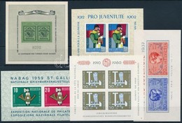 ** Svájc 1937-1962 5 Db Blokk Mi 3, 10, 16, 17, 18 (Mi EUR 163.-) - Sonstige & Ohne Zuordnung