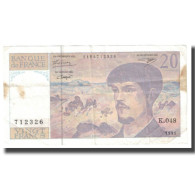 France, 20 Francs, Debussy, 1992, STROHL TRONCHE DENTAUD, TB, Fayette:66bis.1 - 20 F 1980-1997 ''Debussy''