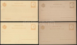 1874 Válaszos Levelezőlapok, 2 Db IV. Vízjellel - Magyar és 2 Db Vízjel Nélkül - Magyar (8.000) - Sonstige & Ohne Zuordnung