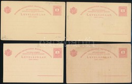 1880 4 Db Levelezőlap (UPU) IV. Vízjel (4.000) - Other & Unclassified