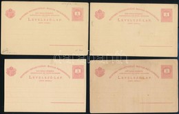 1880 4 Db Levelezőlap (UPU) IV. Vízjel (4.000) - Otros & Sin Clasificación