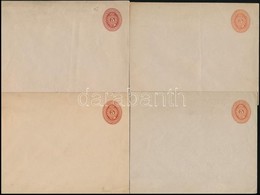 1887 4 Db Használatlan 5kr Díjjegyes Boríték, 2 Kármin, 2 Narancsvörös (140 X 110 Mm), VII. Vízjellel (4.000) - Other & Unclassified