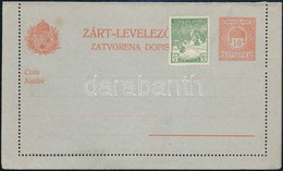 1900 10f Használatlan Díjjegyes Zárt Levelezőlap, Magyar-horvát Nyelvű, 3 Mm értékszámmal (1.200) - Otros & Sin Clasificación