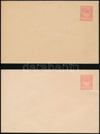 1900 2 Db Használatlan 10kr Díjjegyes Boríték (150 X 95 Mm), VII. Vízjellel, Az értékszám 3,5 Mm (4.400) - Other & Unclassified