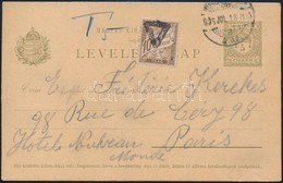1906 Levelezőlap Párizsba Küldve, Portózva - Sonstige & Ohne Zuordnung