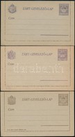 1913-1917 3db (2 X 15f + 1 X 20f) Használatlan Díjjegyes Zárt Levelezőlap Magyar Királyi Posta Felirat Nélkül, íves és S - Sonstige & Ohne Zuordnung