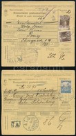 1918. Nov. 2 Db Nemzetközi Postautalvány Sopronból Marh Schönbergbe, Budapestről Prágába - Sonstige & Ohne Zuordnung