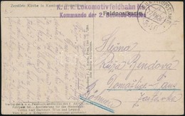 1916 Tábori Posta Képeslap A Szétlőtt Kamionka Stumilowa Templomról 'FP 340' + 'K.u.K. Lokomitivfeldbahn No. 1 / Kommand - Sonstige & Ohne Zuordnung