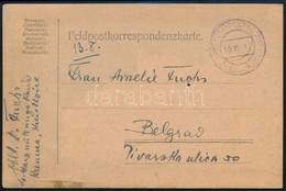 1917 Tábori Posta Levelezőlap / Field Postcard 'EP UZICE In SERBIEN' - Otros & Sin Clasificación