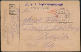 1918 Tábori Posta Levelezőlap 'K.u.k. Lagerkommando' + 'EP 277' - Sonstige & Ohne Zuordnung