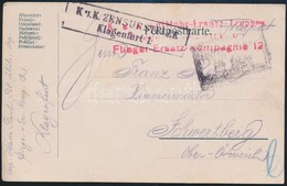 1917 Tábori Levelezőlap 'K.u.k. Luftfahr-Ersatz-Truppen Flieger-Ersatzbataillon, Flieger-Ersatz-Kompagnie 12' - Sonstige & Ohne Zuordnung