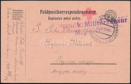 1914 Tábori Posta Levelezőlap Vöröskeresztes Bélyegzéssel / Field Postcard With Red Cross Cancellation 'MARIENBERG' - Otros & Sin Clasificación