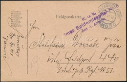 1917 Tábori Lap Járványkórházból 'K.u.k. Impr. Epidemiespital Nr. 6 Der 4. Armee' + 'EP ZAMOSC' - Otros & Sin Clasificación