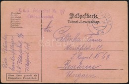 1917 Tábori Lap Járványkórházból 'K.u.k. Feldspital Nr. 1/7 Epidemiespital' + 'FP 606' - Otros & Sin Clasificación