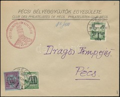 1919 Pécs Helyi Levél 3 Bélyeges Bérmentesítéssel, Közte Baranya. Bodor Vizsgálójellel - Sonstige & Ohne Zuordnung