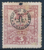 (*) Debrecen II. 1920 3f Fordított Felülnyomással / Mi 77y Inverted Overprint. Signed: Bodor (foltos / Spot) - Sonstige & Ohne Zuordnung