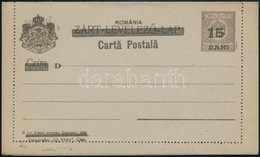 Kolozsvár 1919 Használatlan Felülnyomott Díjjegyes Zárt Levelezőlap Bodor Vizsgálójellel - Other & Unclassified