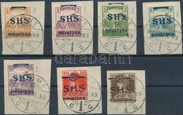 SHS 1918 7 Klf Bélyeg Kivágásokon (17.500) / 7 Different Stamps, Signed: Bodor - Otros & Sin Clasificación