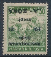 * 1921 Nyugat-Magyarország II. Halálfejes Kiadás 50f Fordított Felülnyomással, Halálfej Nélkül - Sonstige & Ohne Zuordnung