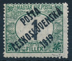 ** Posta Ceskoslovenska 1919 Feketeszámú Portó 1f Garancia Nélkül (**400.000) - Other & Unclassified