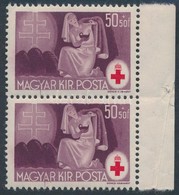 ** 1944 Vöröskereszt (III.) 50f Párban, Mindkét Bélyegnél A Magyar Felirat Alatt Csík - Other & Unclassified