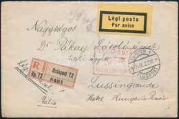 1927 Légi Levél Bécsen Keresztül Olaszországba - Other & Unclassified
